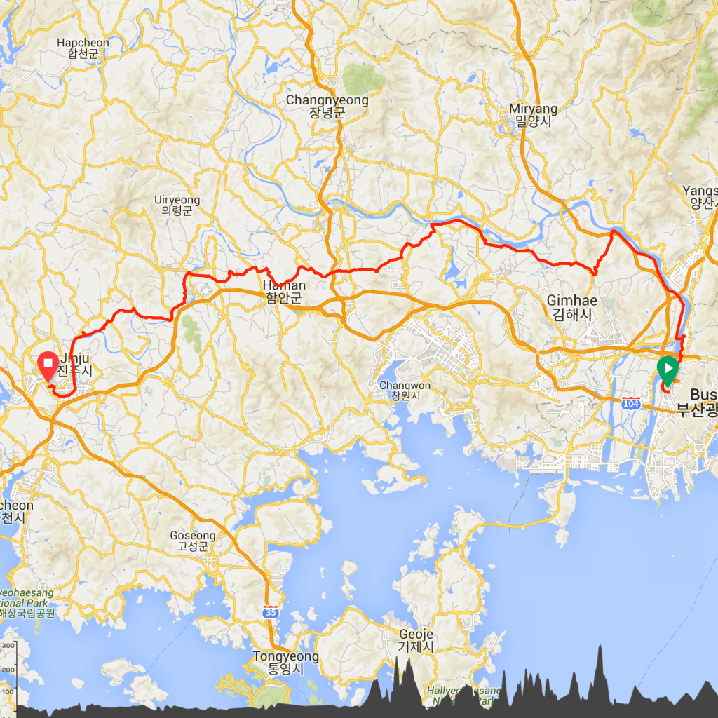 Cycling Routes Busan Jinju