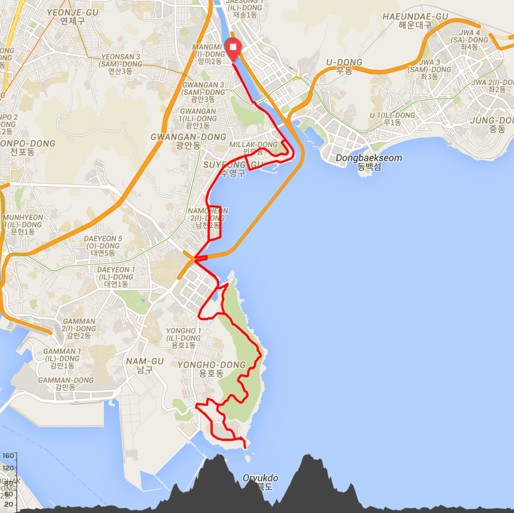 Cycling Routes Busan Igidae